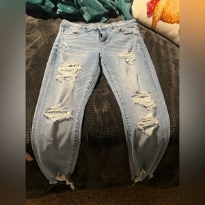 Distressed Light Blue Women's Jeans